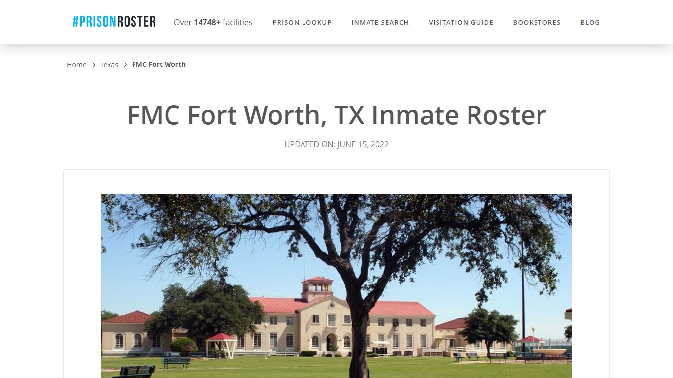 FMC Fort Worth, TX Inmate Roster